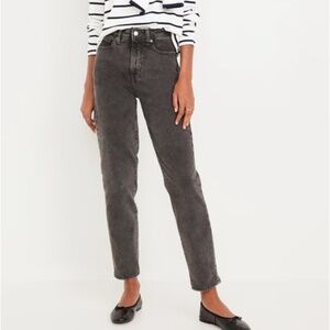 Old Navy High-Waisted OG Straight Ankle Jeans- 12 R (Faded Black)